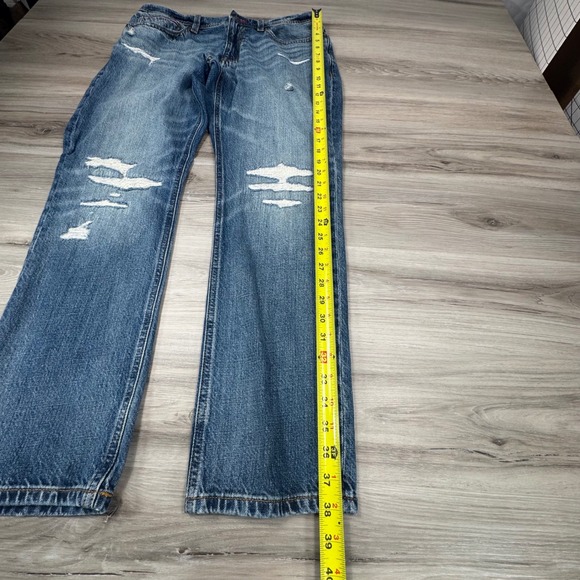Tommy Hilfiger Mens Blue Distressed Relaxed Fit Straight Leg Jeans  32x30 Y2K‎ - Picture 10 of 16